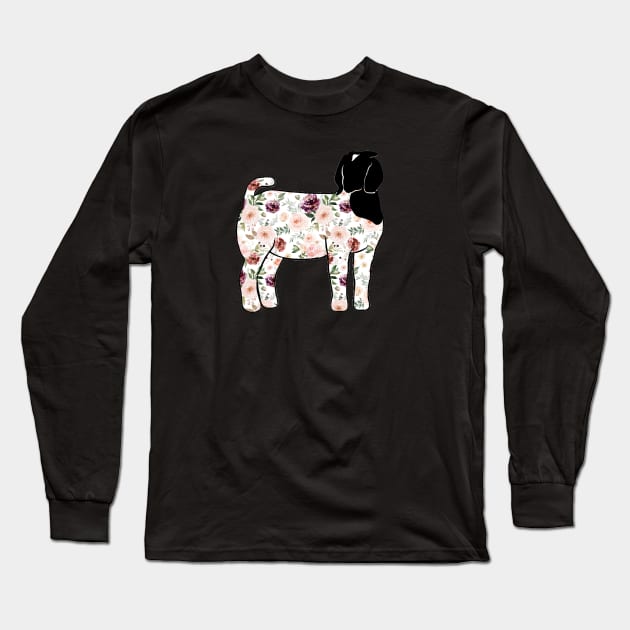 Floral Market Show Doe silhouette  - NOT FOR RESALE WITHOUT PERMISSION Long Sleeve T-Shirt by l-oh